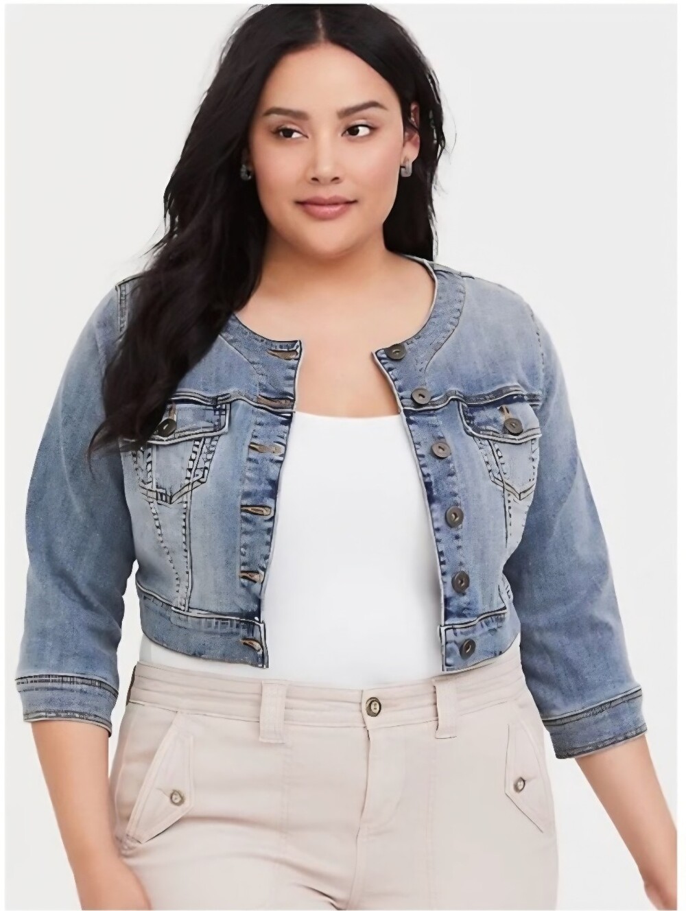 Torrid Cropped Cropped Denim Jacket